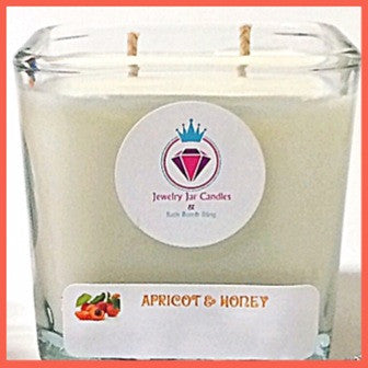APRICOT & HONEY NECKLACE CANDLE - Jewelry Jar Candles