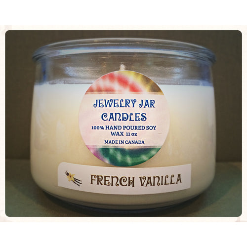JEWELRY JAR CANDLES,  CANDLE ONLY, FRENCH VANILLA - Jewelry Jar Candles