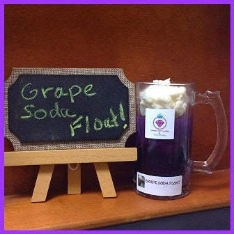 GRAPE SODA FLOAT IN A COLLECTORS MUG, RING CANDLE FOR WOMEN