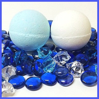 BLUE STEEL, MEN'S BATH BOMB WITH SNAPS - Jewelry Jar Candles